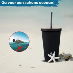 Beker Met Rietje En Deksel Starbucks Milkshake Beker Voor Take Away – Herbruikbare Plastic Drinkbeker Geel 500ml - VANN -Tafelwaren Verkoop 1200x1200 404