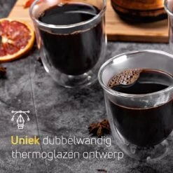 Dubbelwandige ESPRESSO Glazen Van Borosilicaat - Warme En Koude Dranken Kopjes - 70 ML - Set Van 6 -Tafelwaren Verkoop 1200x1200 437
