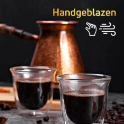 Dubbelwandige ESPRESSO Glazen Van Borosilicaat - Warme En Koude Dranken Kopjes - 70 ML - Set Van 6 -Tafelwaren Verkoop 1200x1200 441