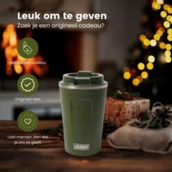 LaCardia Koffiebeker To Go Premium Groen – Thermosbeker – Theebeker – 380ML – Herbruikbaar -Tafelwaren Verkoop 1200x1200 48
