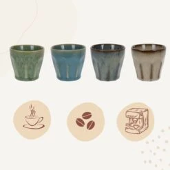 Orange85 Espresso Kopjes - Set Van 4 - Porselein - Hittebestendig - 90 Ml - Rond - Espresso - Mokken - Glazen - Koffiekopjes -Tafelwaren Verkoop 1200x1200 483