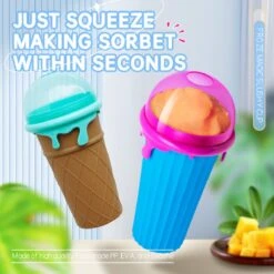 Frozen Magic Slushy Maker - Slush Puppy Maker - IJscrusher - Slush Puppy Beker - Slushy Puppy Maker - Slush Puppy Machine - Slush Maker - Slushy Cup - Tiktok - Bruin -Tafelwaren Verkoop 1200x1200 500