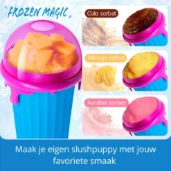 Frozen Magic Slushy Maker - Slush Puppy Maker - IJscrusher - Slush Puppy Beker - Slushy Puppy Maker - Slush Puppy Machine - Slush Maker - Slushy Cup - Tiktok - Bruin -Tafelwaren Verkoop 1200x1200 501