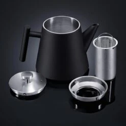 Silberthal - Theepot Met Filter - 1 L - RVS Dubbelwandig - Zwart - Cadeau -Tafelwaren Verkoop 1200x1200 643
