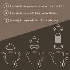 T&C Theepot Met Filter En Dubbelwandig - 1,2L - Matte Grijs -Tafelwaren Verkoop 1200x1200 669