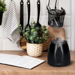 Vaja® Camille Theepot Zwart Met Filter - 1 Liter - RVS - Dubbelwanding -Tafelwaren Verkoop 1200x1200 708