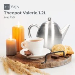 Vaja Valerie - Theepot Met Filter - Dubbelwandig - RVS - 1.2L -Tafelwaren Verkoop 1200x1200 716