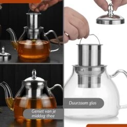 SensaHome - Infuser Theekan/Theepot - Transparant - Glas -Tafelwaren Verkoop 1200x1200 733