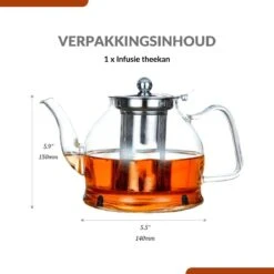 SensaHome - Infuser Theekan/Theepot - Transparant - Glas -Tafelwaren Verkoop 1200x1200 736