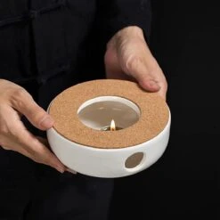 ConBlom Keramische Theepot, Warmer, Theewarmer, Koffiewarmer, Stoofje, Met Kurk-stoofje, Theepot Basis, Theefornuis, Melkwarmer Voor Thuis, Café, Theemelk (zonder Kaars En Theepot) -Tafelwaren Verkoop 1200x1200 748