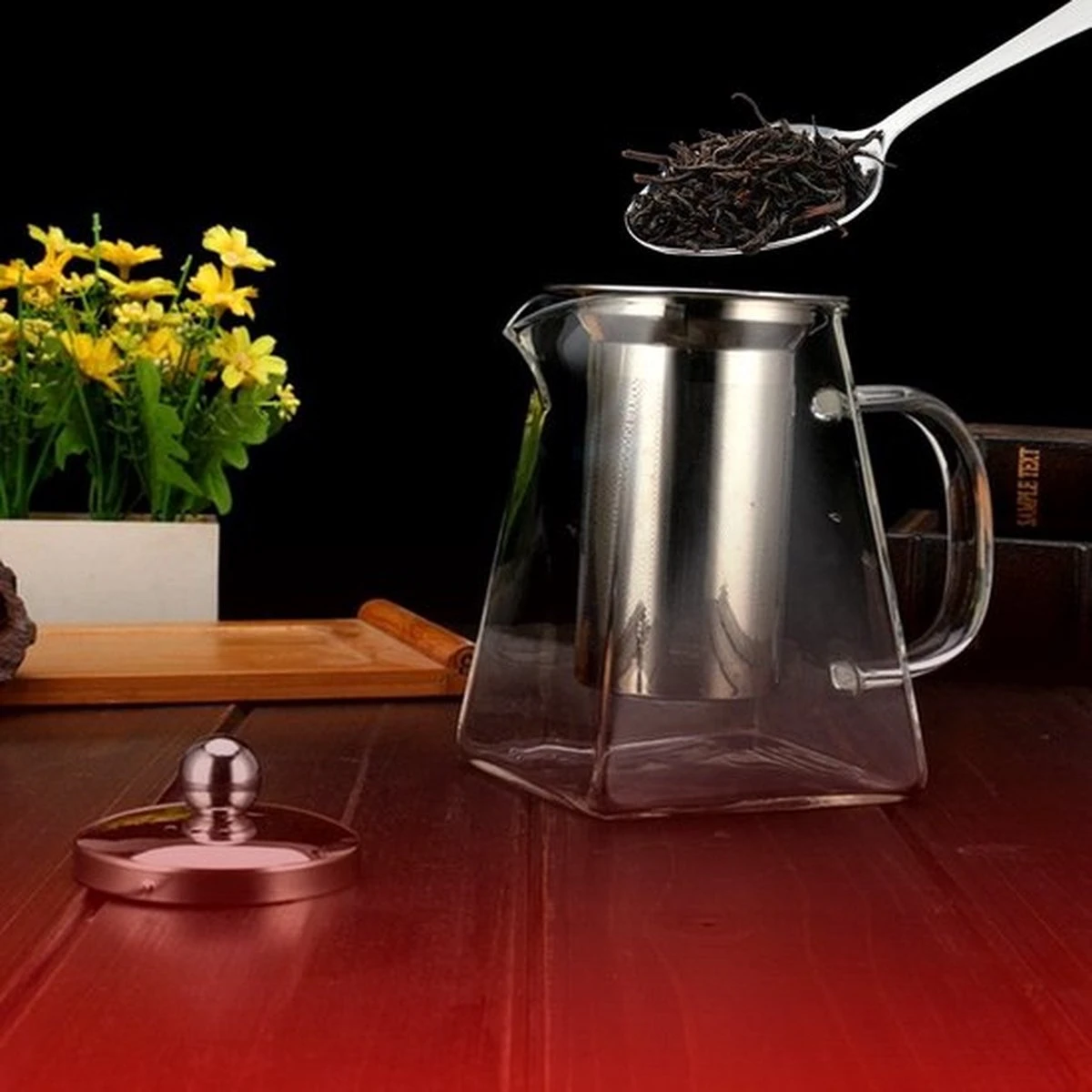 Procidi® Glazen Theepot Met Filter - Theekan Met Infuser - Dubbelwandig Borosilicaat Glas - Thee Thermoskan - Koffiekan 950 ML - Teapot 9 Procidi® Glazen Theepot Met Filter - Theekan Met Infuser - Dubbelwandig Borosilicaat Glas - Thee Thermoskan - Koffiekan 950 ML - Teapot - Afbeelding 9