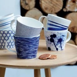 Royal Doulton Pacific - 6x Mok / Beker - Porselein - Wit / Blauw - 450 Ml - Set Van 6 Mokken -Tafelwaren Verkoop 1200x1200 79