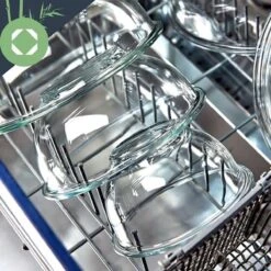 Klarstein Glazen Serveerschaal Met Bamboe Deksel - Afwasmachinebestendig - Veelzijdig Inzetbaar -Tafelwaren Verkoop 1200x1200 806