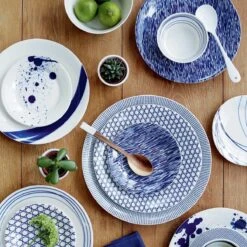 Royal Doulton Pacific - Gebaksbordjes Set - Porselein - Wit / Blauw - ⌀ 16 Cm - 6 Stuks -Tafelwaren Verkoop 1200x1200 894