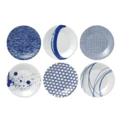 Royal Doulton Pacific - Gebaksbordjes Set - Porselein - Wit / Blauw - ⌀ 16 Cm - 6 Stuks -Tafelwaren Verkoop 1200x1200 897