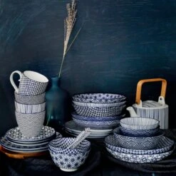 Tokyo Design Studio | Nippon Blue | Set Van 4 Borden Ø 25,7 Cm | Porselein -Tafelwaren Verkoop 1200x1200 905