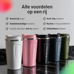 Triple J® Koffiebeker To Go - Thermosbeker - BPA & Lekvrij - 510ml - Roze -Tafelwaren Verkoop 1200x1200 94