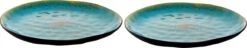 Palmer Bord Lotus 27.5 Cm Zwart Turquoise Stoneware 2 Stuk(s) -Tafelwaren Verkoop 1200x235