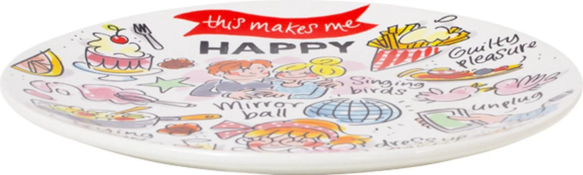 Blond Amsterdam, Happy - Bord 18cm 2 Blond Amsterdam, Happy - Bord 18cm - Afbeelding 2
