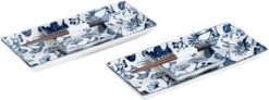 Tokyo Design Studio Flora Japonica Sushi Plate Set W/Giftbox And Chop 4pcs -Tafelwaren Verkoop 1200x445
