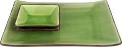 Sushi Servies Set 2 Personen | Groen | Luxe Sushi Servies | Handgemaakt | Sushi Bord En Schaaltjes | 2 Paar Chopsticks | Japanse Kwaliteit | Kirin Gumi Fine Collection | Keramiek | Vaatwasser Bestendig | 5-delig -Tafelwaren Verkoop 1200x462