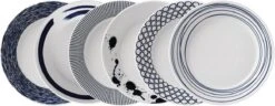 Royal Doulton Pacific - Pastaborden / Bordenset - Porselein - Wit / Blauw - ⌀ 22 Cm - 6 Stuks -Tafelwaren Verkoop 1200x467