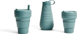 Stojo - Biggie Cup - 470 Ml - Herbruikbaar - Opvouwbaar - Groen -Tafelwaren Verkoop 1200x532
