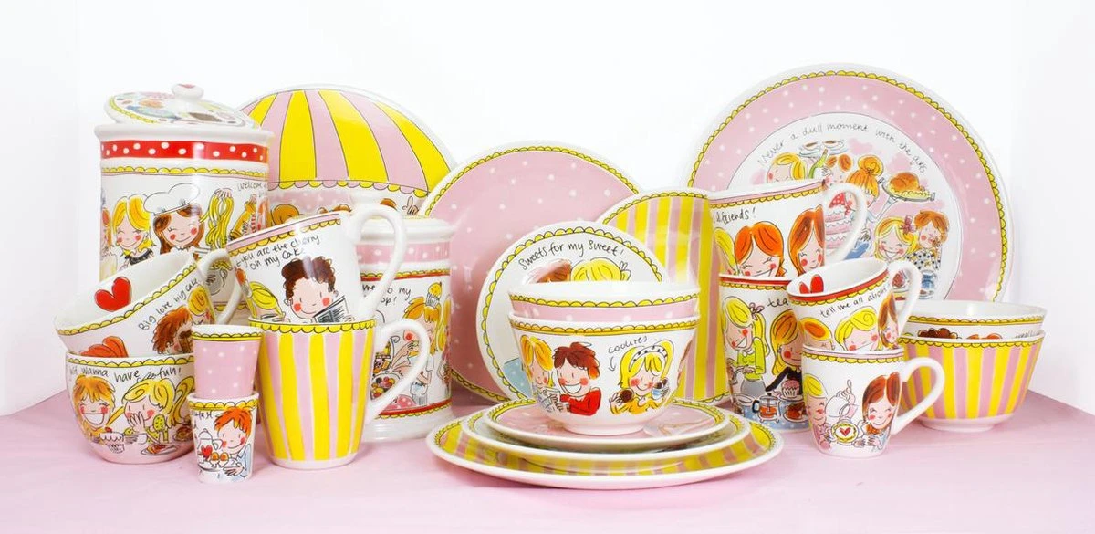 Blond Amsterdam Even Bijkletsen Melkkan - Aardewerk - Roze 4 Blond Amsterdam Even Bijkletsen Melkkan - Aardewerk - Roze - Afbeelding 4