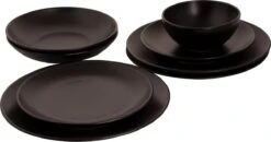 Mammoet Serviesset Moon Stoneware 6-persoons 24-delig Zwart