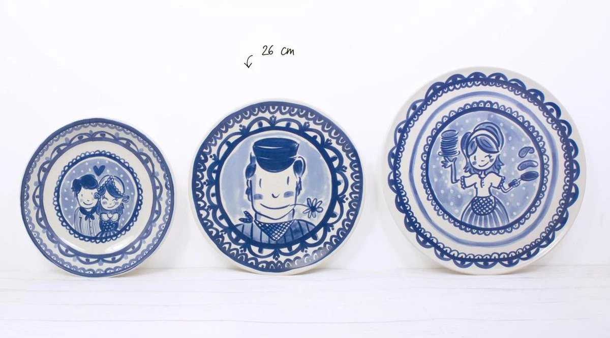 Blond Amsterdam Delfts Blond Dinerbord - � 26 Cm - Jongen - Blauw 2 Blond Amsterdam Delfts Blond Dinerbord - � 26 Cm - Jongen - Blauw - Afbeelding 2