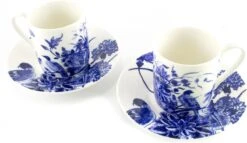 Espresso Set, Delfts Blauwe Vogels, Rijksmuseum -Tafelwaren Verkoop 1200x696