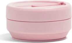 STOJO - Opvouwbare Beker - To Go - Roze - 237ml (8oz) - Herbruikbaar -Tafelwaren Verkoop 1200x721