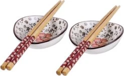 Winkrs | 2 Persoons Japanse Sushi Servies Set (rood) Met Eetstokjes, Kommetjes En Opleggers Voor Stokjes -Tafelwaren Verkoop 1200x740