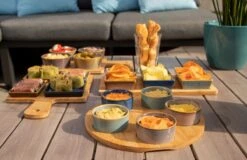 Cosy & Trendy Serveerplank Bamboe Dia 25 Cm Met 5x Luxe Hapjes/saus/tapas Schaaltjes -Tafelwaren Verkoop 1200x778 1
