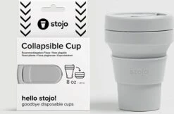 STOJO - Opvouwbare Beker - To Go - Grijs - 237ml - Herbruikbaar -Tafelwaren Verkoop 1200x787
