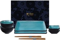 Tokyo Design Studio Glassy Turquoise Sushi Servies - 8 Delig - 2 Persoons -Tafelwaren Verkoop 1200x801 3