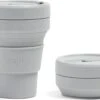 STOJO - Opvouwbare Beker - To Go - Grijs - 237ml - Herbruikbaar