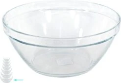 Merkloos Set Van 3x Glazen Saladekommen/keukenschalen Pompei 26 En 20 Cm - Schalen/kommen/mengkommen Van Glas -Tafelwaren Verkoop 1200x829 2