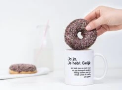 Grappige Mok Met Tekst: Jaja Je Hebt Gelijk | Grappige Cadeaus | Koffiemok | Koffiebeker | Theemok | Theebeker -Tafelwaren Verkoop 1200x892