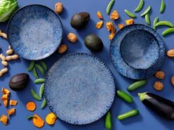 Palmer Serviesset Lester Stoneware 6-persoons 24-delig Zwart Blauw -Tafelwaren Verkoop 1200x898
