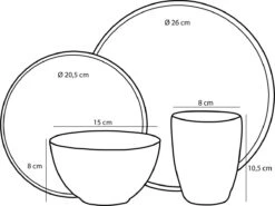 Mica Decorations Tabo Serviesset 4 Persoons - Grijs -Tafelwaren Verkoop 1200x900 89