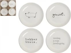 Gusta - Gebaksbordjes - ø 15 Cm - Set 4 Stuks - Porselein - Wit -Tafelwaren Verkoop 1200x906 2