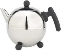 Bredemeijer - Theepot Bella Ronde 1,2L Zwart Beslag - Dubbelwandig -Tafelwaren Verkoop 1200x932