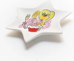 Blond Amsterdam Kerst Bord Ster Girl - 12 Cm