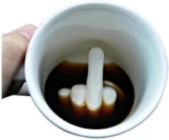 Merkloos Middelvinger Koffiemok - Grappig - Creatief - Perfect Cadeau - Humor - Thee - Melk - Keramiek -Tafelwaren Verkoop 1200x997