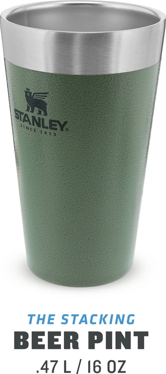 Stanley The Stacking Beer Pint 0,47l - Beker - Hammertone Green 7 Stanley The Stacking Beer Pint 0,47l - Beker - Hammertone Green - Afbeelding 7