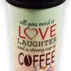 Travel Mug - 450 Ml - Koffiebeker To Go - Mok Koffie Of Thee Reisbeker, Koffiebeker - Coffee To Go Beker - CRUISING TRAVEL MUG - To-Go Beker All You Need Is Love Kleine Formaat