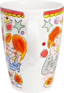 Blond Amsterdam Even Bijkletsen Beker XL 500 Ml - Rode Rand -Tafelwaren Verkoop 827x1200