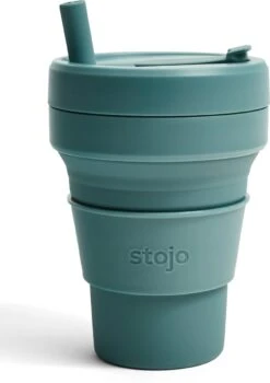 Stojo - Biggie Cup - 470 Ml - Herbruikbaar - Opvouwbaar - Groen -Tafelwaren Verkoop 846x1200