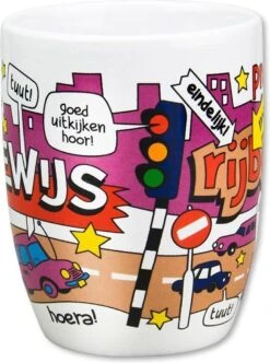 Paper Dreams Mok Cartoon-stijl Rijbewijs Keramiek 325ml Rood/wit -Tafelwaren Verkoop 893x1200
